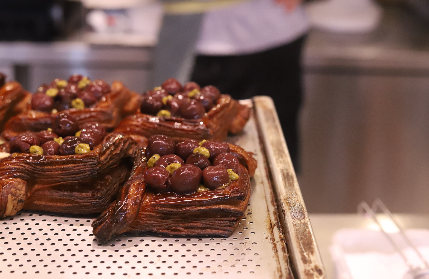 Cherry Pistachio Danish